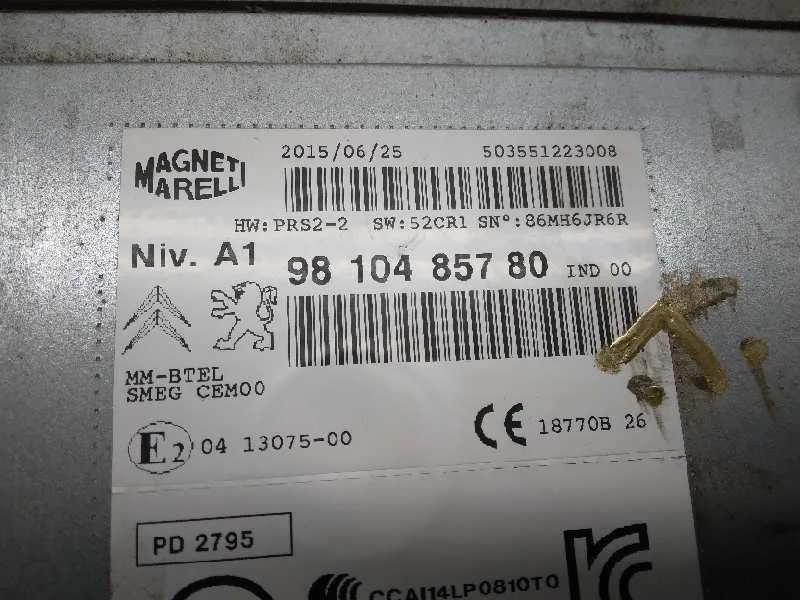 Sistema Audio / Radio Cd para Citroën C4 Picasso
