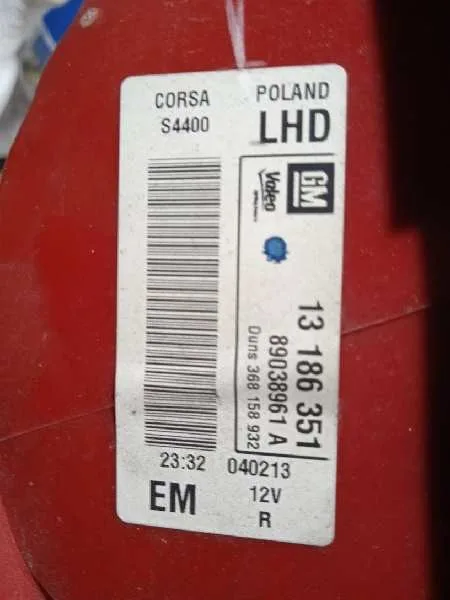 Piloto Trasero Derecho para Opel Corsa D