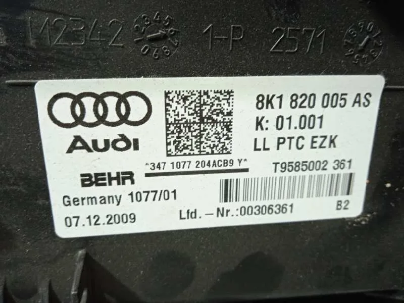 Calefaccion Entera Normal para Audi A5 Sportback (8T)