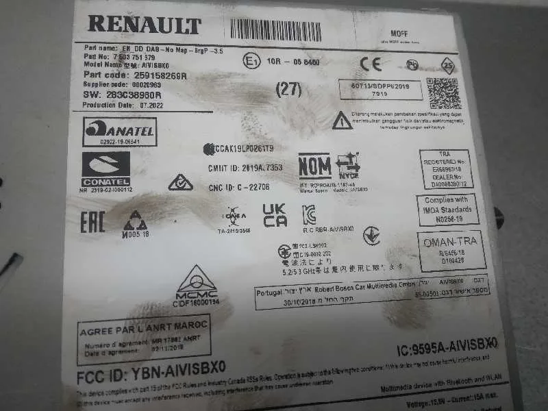 Sistema Audio / Radio Cd para Renault Megane Iv Grandtour