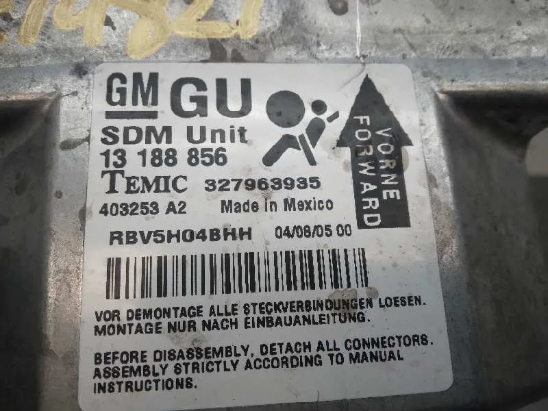 Centralita Airbag para Opel Zafira B