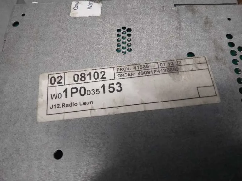 Sistema Audio / Radio Cd para Seat Leon (1P1)