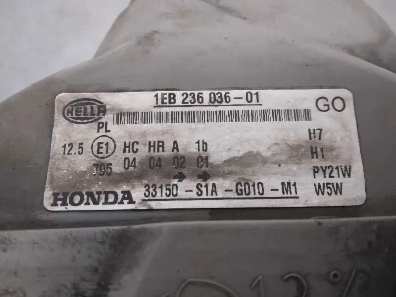 Faro Izquierdo para Honda Accord Berlina (Cg7-9/Ch1-7)