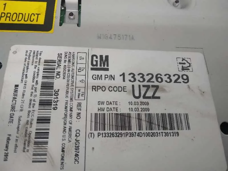 Sistema Audio / Radio Cd para Opel Insignia Berlina