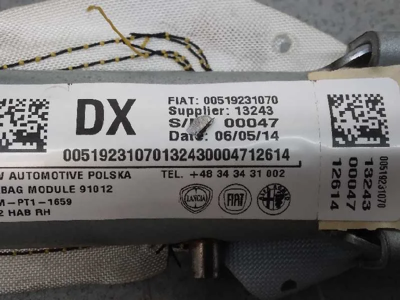 Airbag Cortina Delantero Derecho para Fiat Nuova 500 (150)