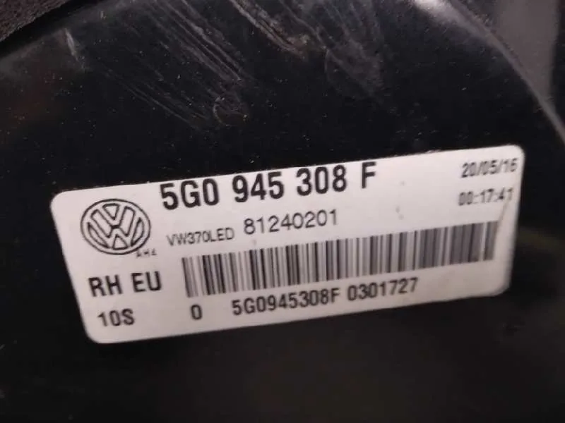 Piloto Trasero Derecho Interior para Volkswagen Golf Vii Lim.