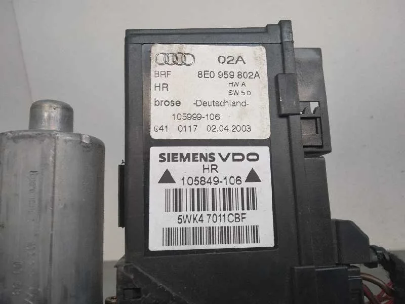 Motor Elevalunas Trasero Derecho para Audi A4 Berlina (8E)