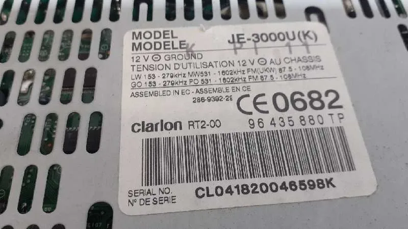 Sistema Audio / Radio Cd para Peugeot 607 (S1)