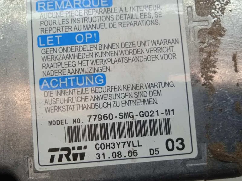 Centralita Airbag para Honda Civic Berlina 5 (Fk)