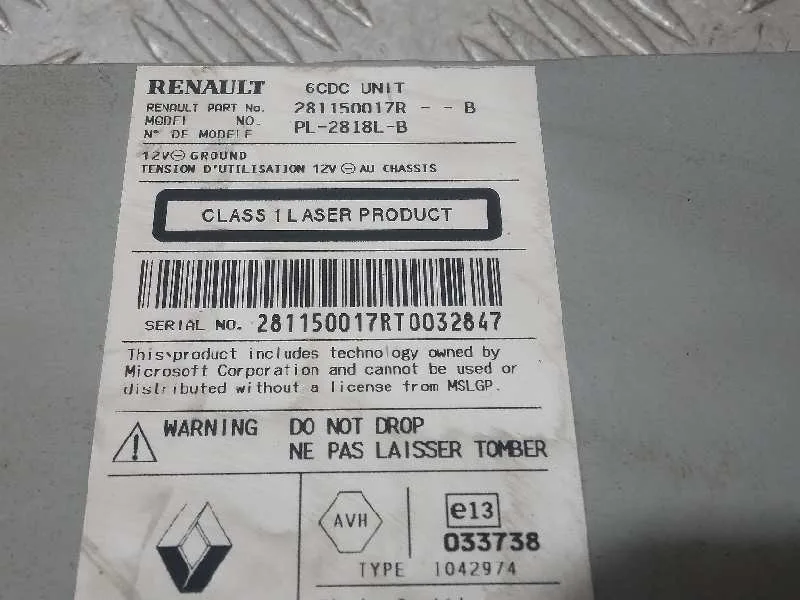 Sistema Audio / Radio Cd para Renault Laguna Iii