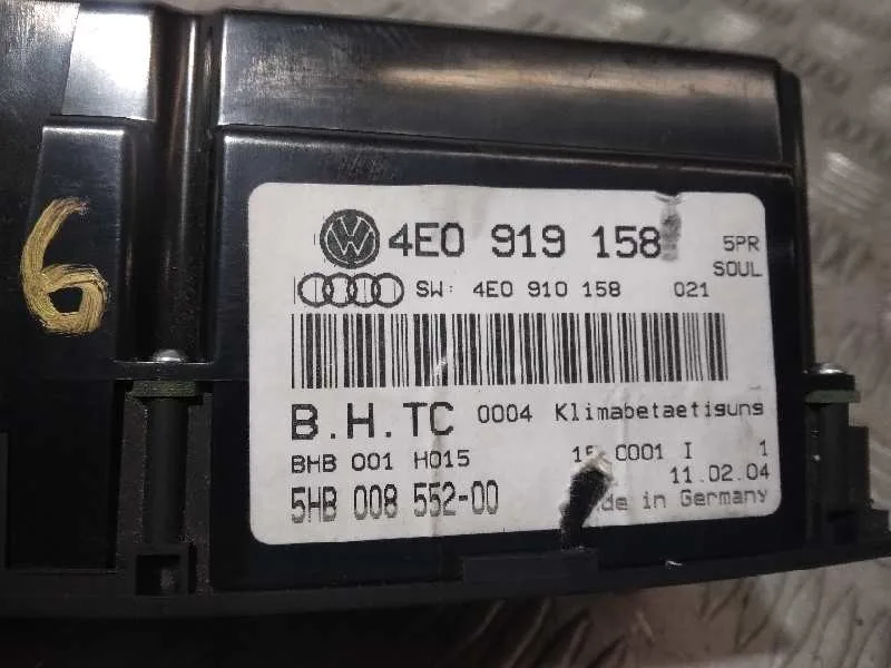 Mando Climatizador para Audi A8 (4E2)