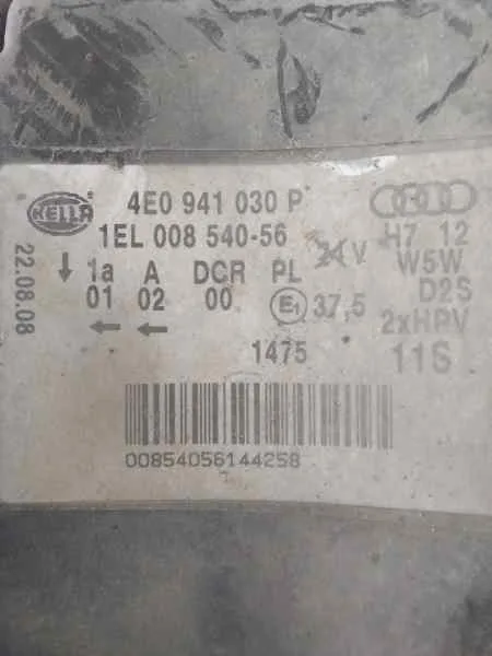 Faro Derecho para Audi A8 (4E2)