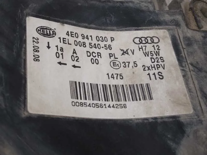 Faro Derecho para Audi A8 (4E2)