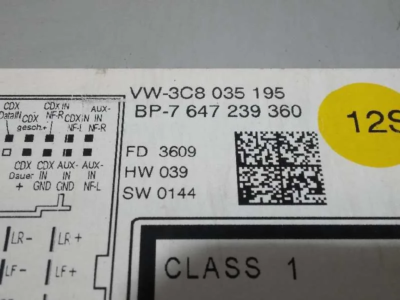 Sistema Audio / Radio Cd para Volkswagen Golf Vi (5K1)