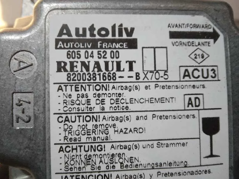 Centralita Airbag para Renault Master Ii Phase 2 Caja Cerrada