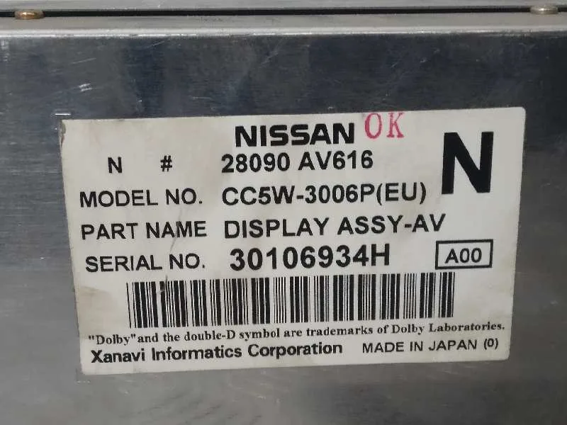 Sistema Audio / Radio Cd para Nissan Primera Berlina (P12)