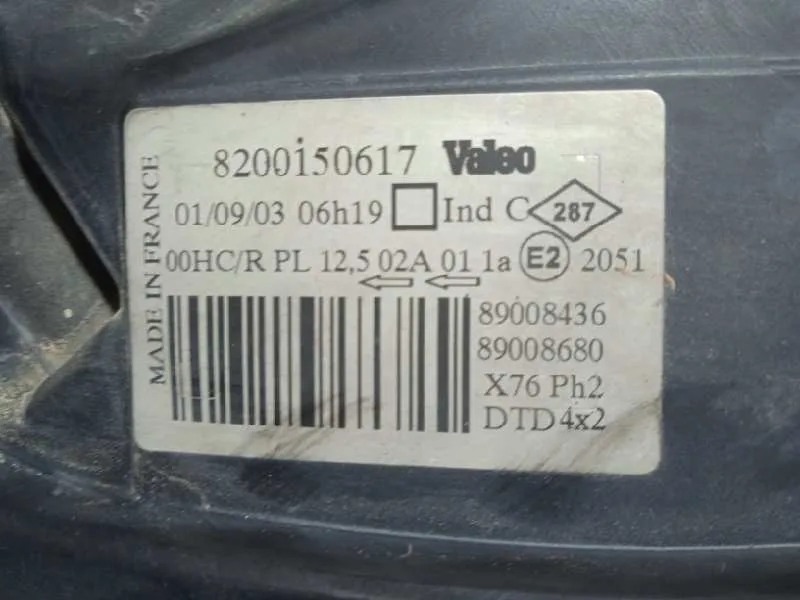 Faro Derecho para Renault Kangoo (F/Kc0)