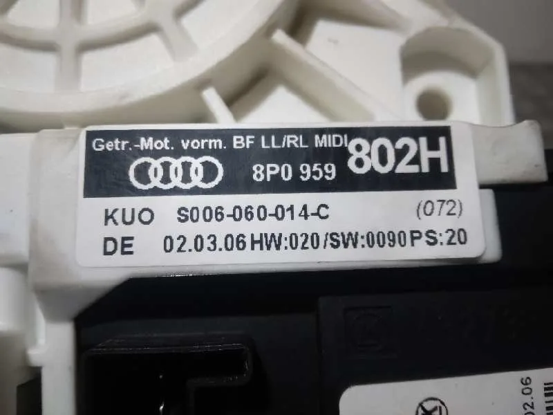 Motor Elevalunas Delantero Derecho para Audi A3 (8P)