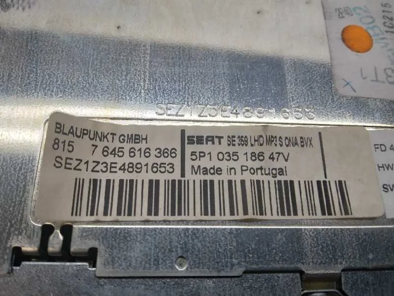 Sistema Audio / Radio Cd para Seat Altea (5P1)