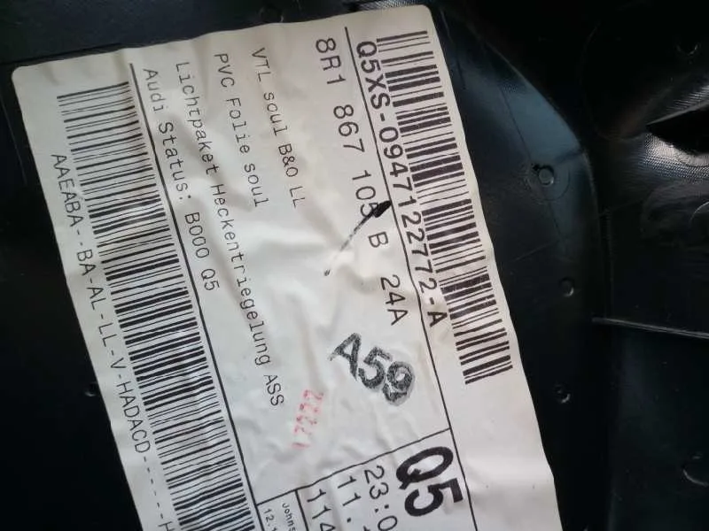 Guarnecido Puerta Delantera Izquierda para Audi Q5 (8R)