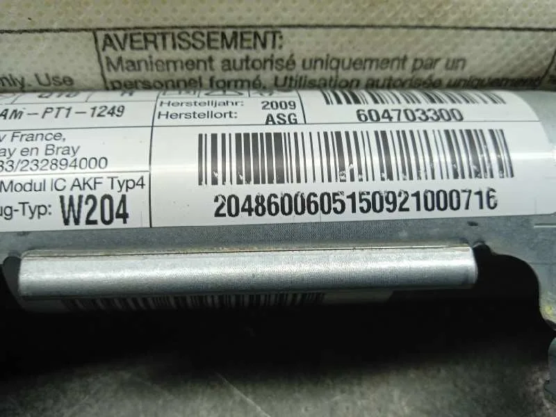 Airbag Cortina Delantero Derecho para Mercedes-Benz Clase C (W204) Berlina