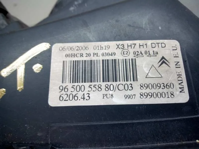Faro Derecho para Citroën C5 Berlina