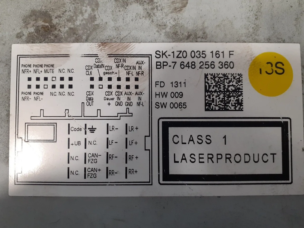 Sistema Audio / Radio Cd para Skoda Octavia Berlina (1Z3)