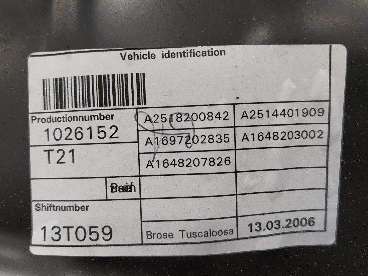 Elevalunas Delantero Derecho para Mercedes-Benz Clase R (W251)