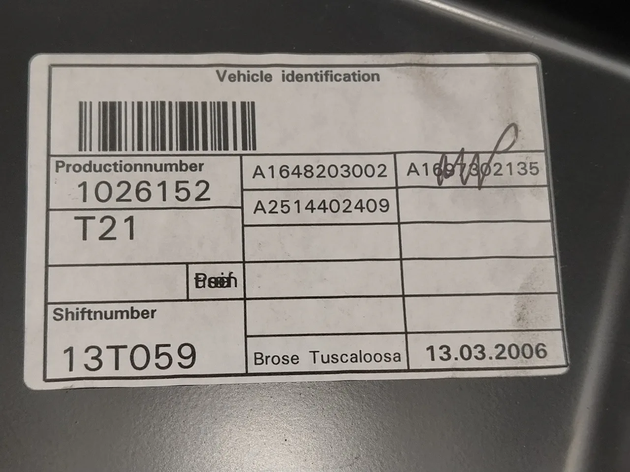 Elevalunas Trasero Izquierdo para Mercedes-Benz Clase R (W251)