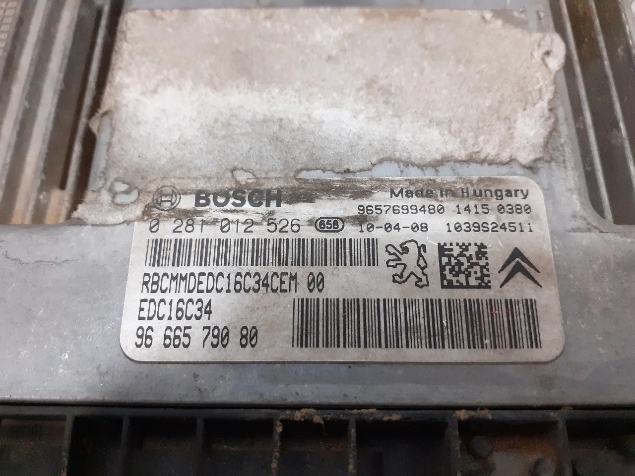 Centralita Motor Uce para Peugeot 206+