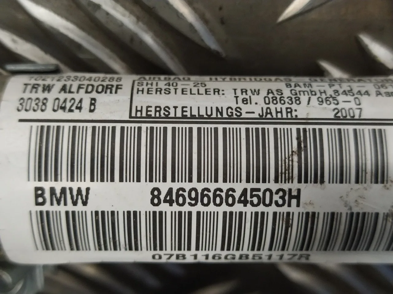 Airbag Cortina Delantero Derecho para Bmw Serie 3 Berlina (E90)