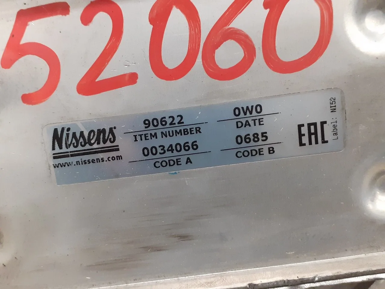 Enfriador Aceite Motor para Mercedes-Benz Sprinterii Caja Cerrada (Desde 01.06)