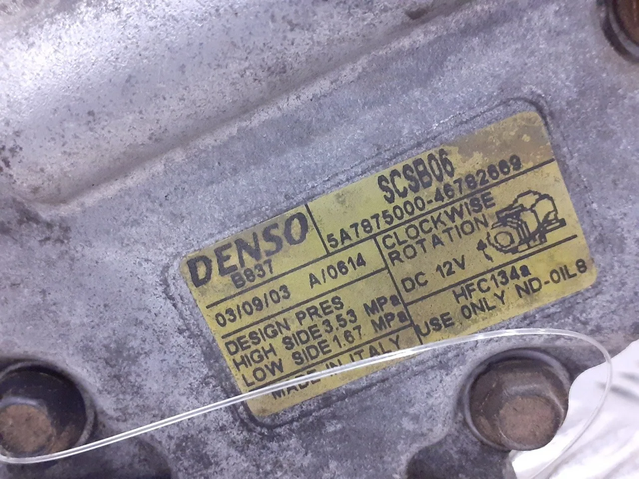 Compresor Aire Acondicionado para Fiat Punto Berlina (188)