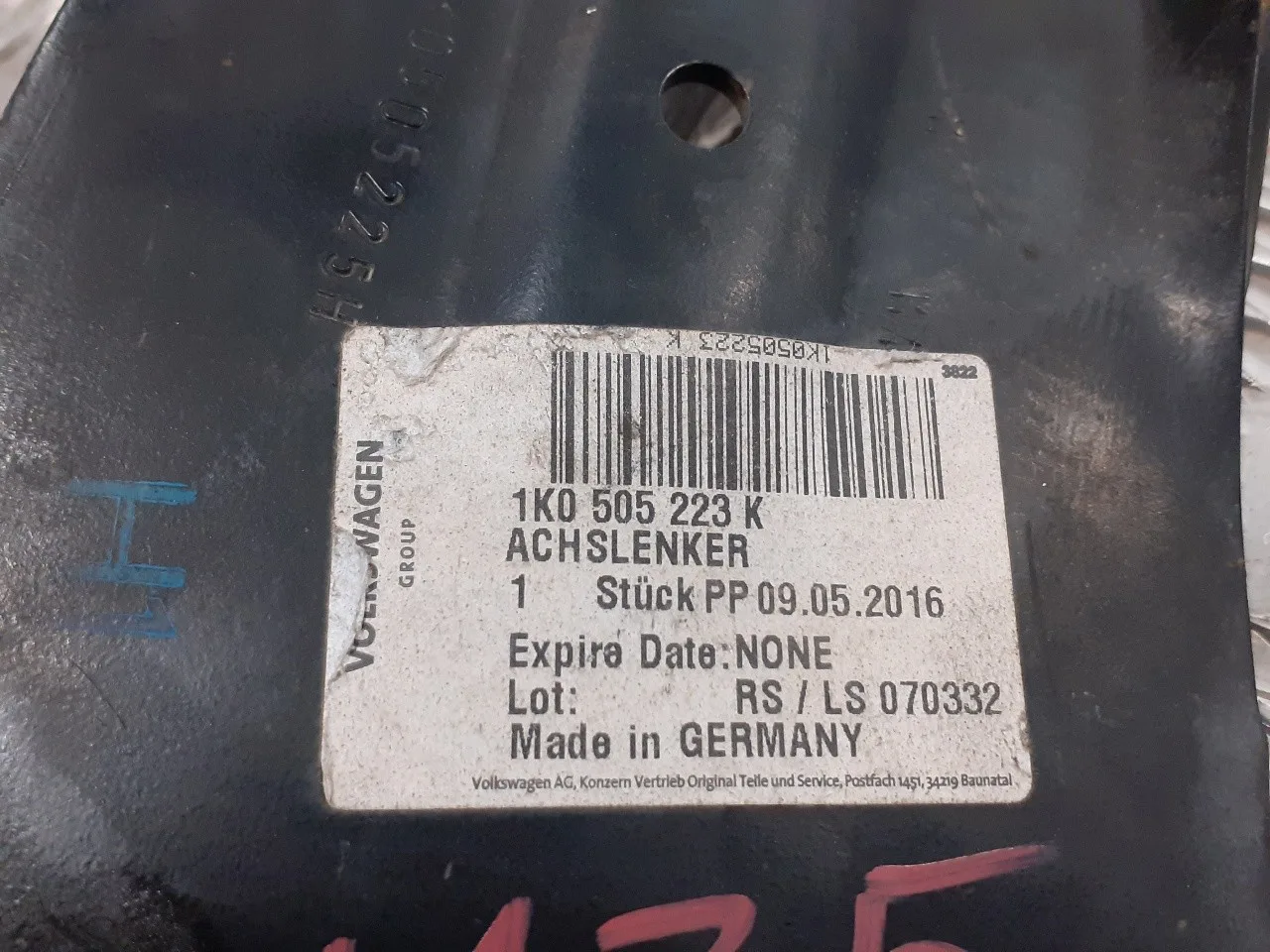 Brazo Suspension Inferior Trasero Izquierdo para Seat Altea (5P1)