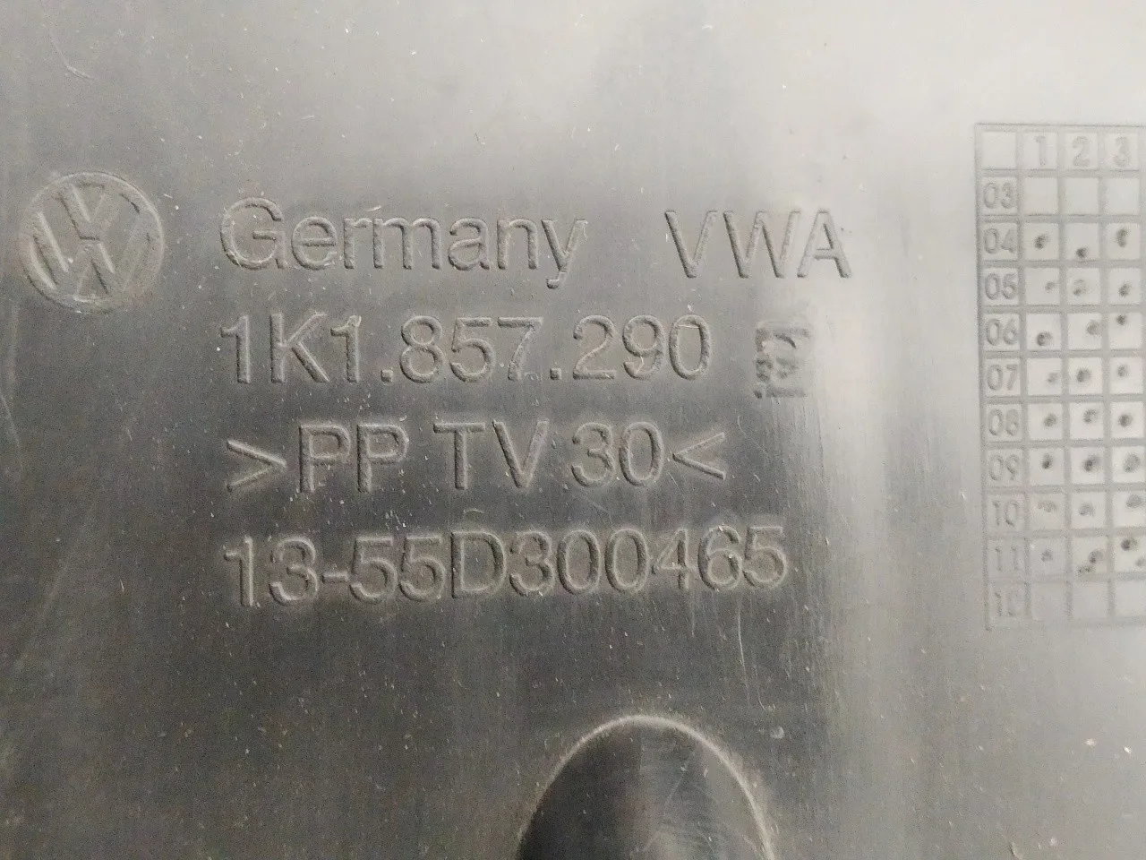 Guantera para Volkswagen Golf Vi (5K1)
