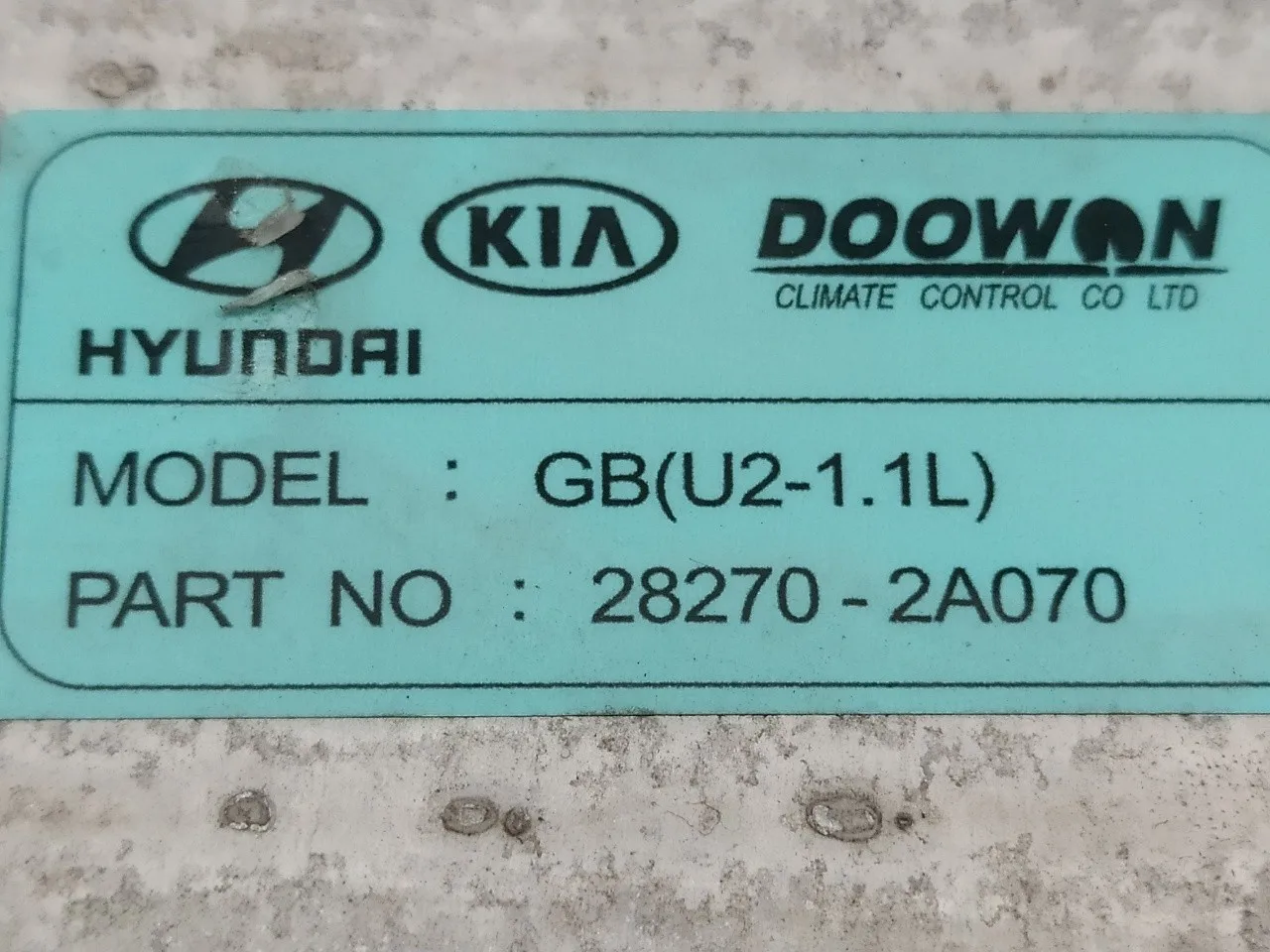 Intercooler para Hyundai I20