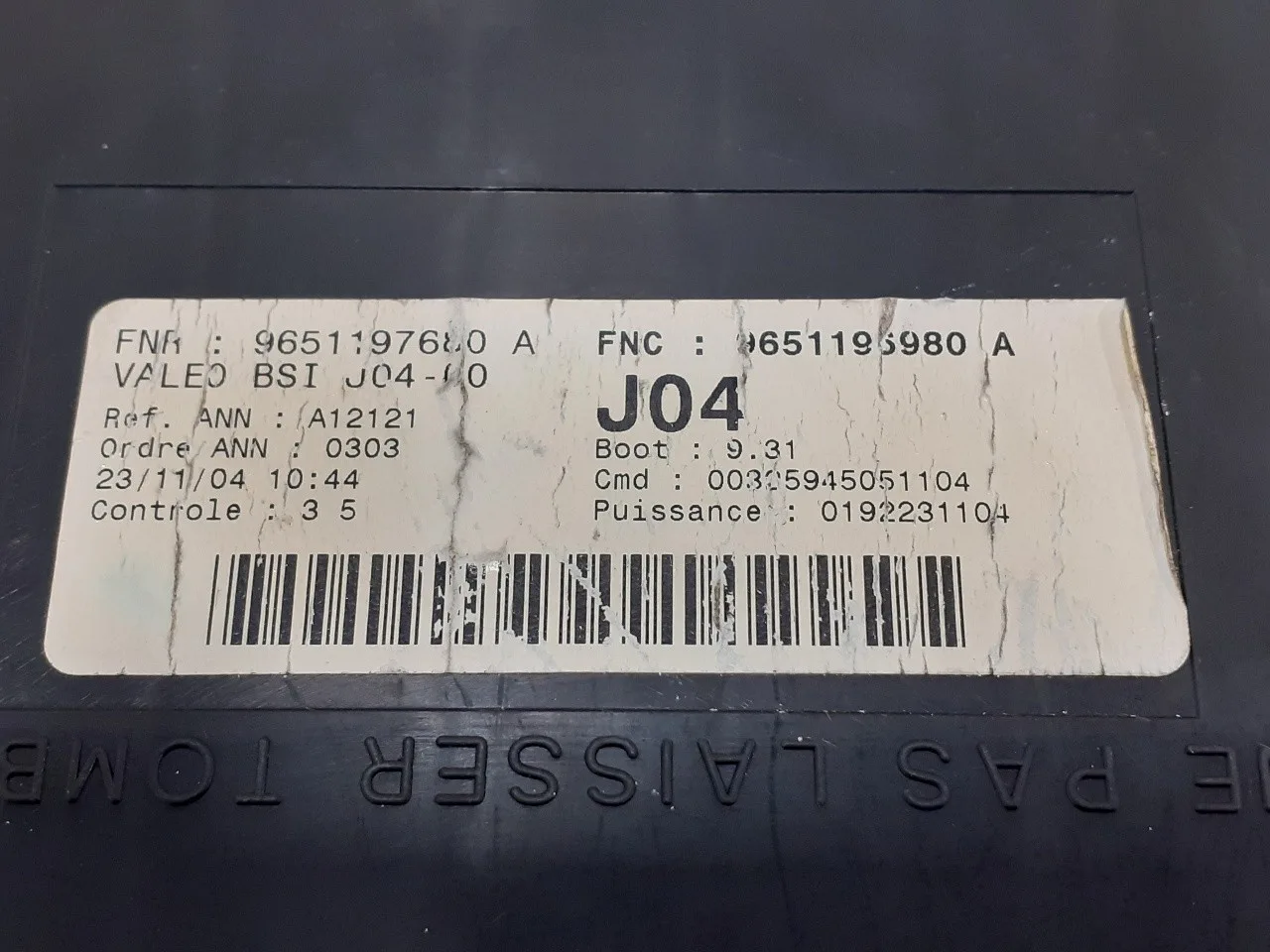 Caja Reles / Fusibles para Peugeot 307 (S1)