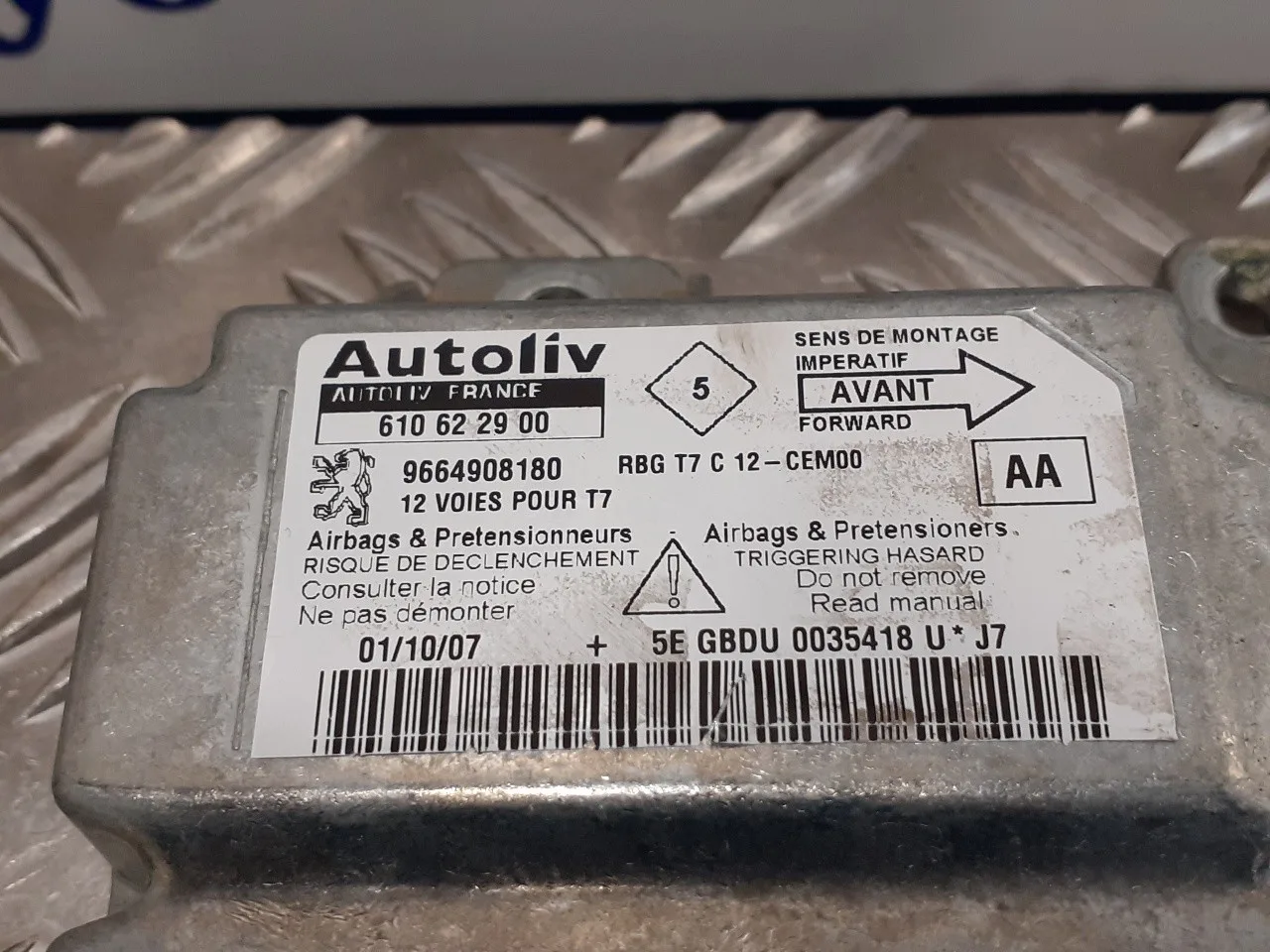 Centralita Airbag para Peugeot 308