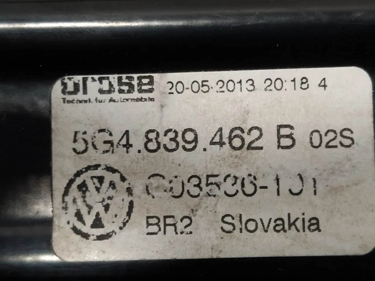 Elevalunas Trasero Derecho para Volkswagen Golf Vii Lim.