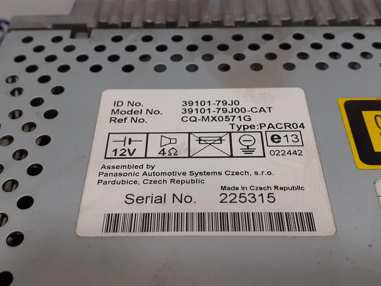 Sistema Audio / Radio Cd para Suzuki Sx4 Rw (Ey)