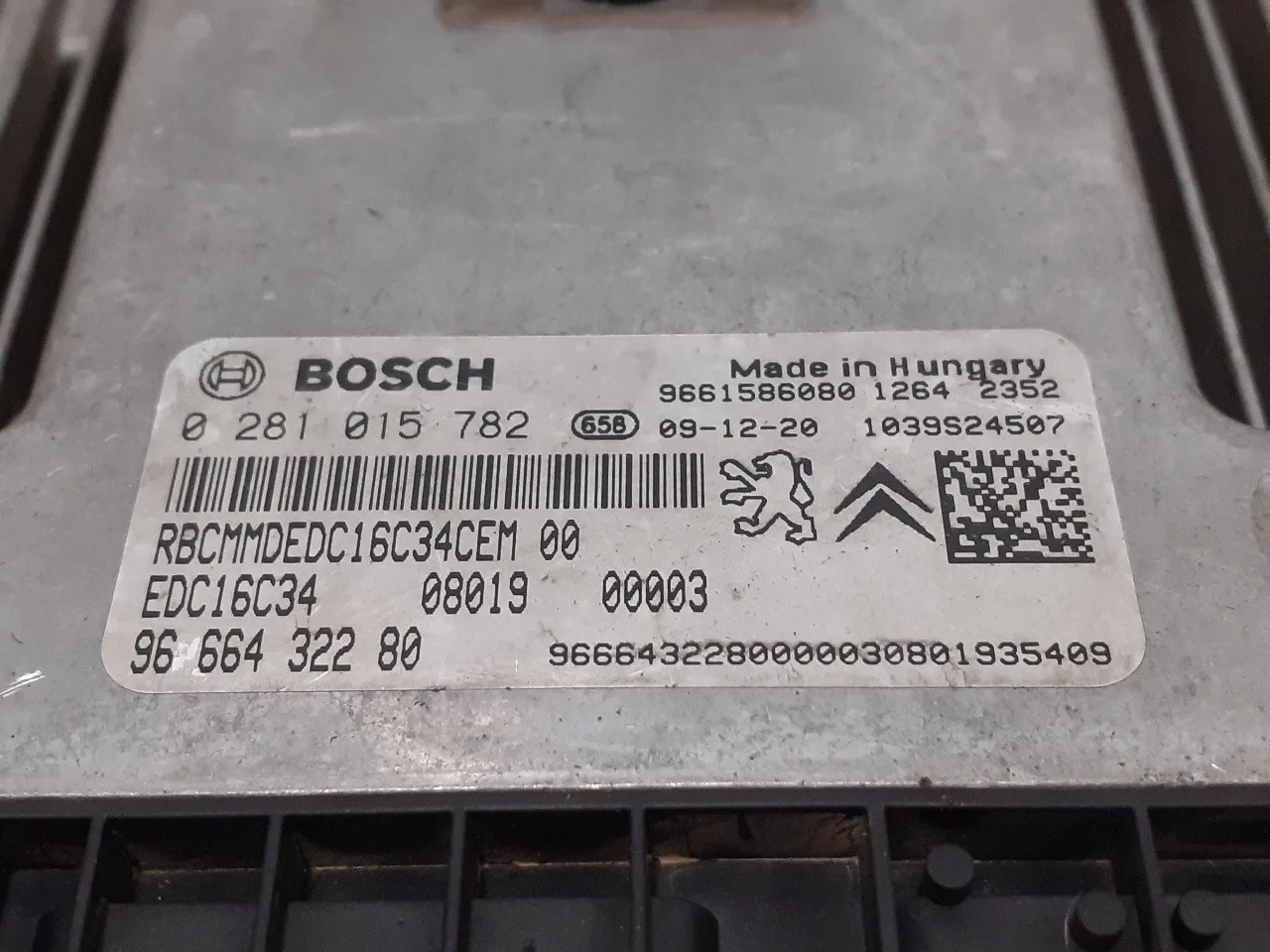 Centralita Motor Uce para Peugeot Bipper