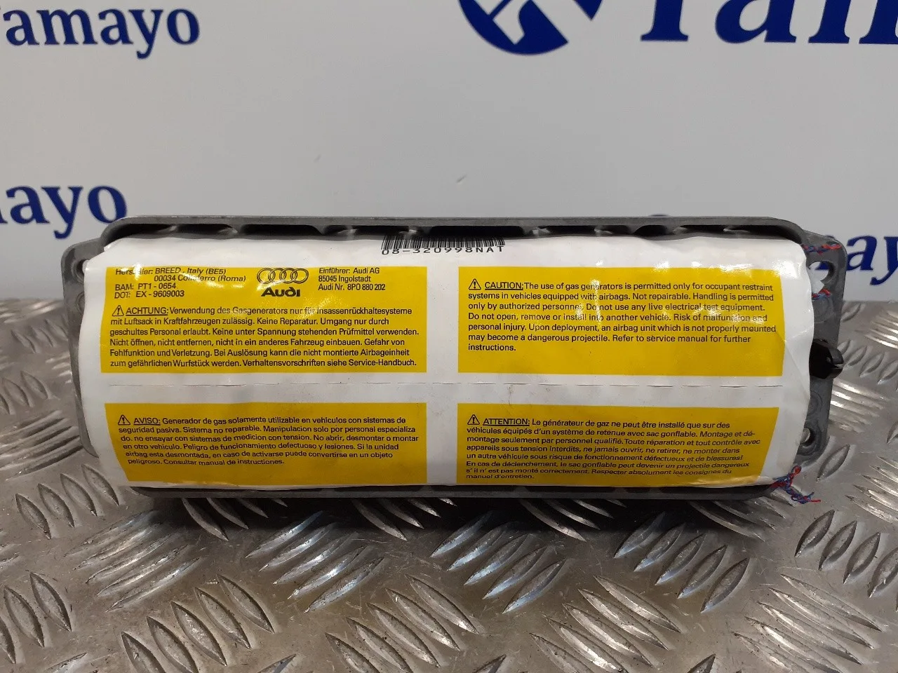 Airbag Delantero Derecho para Audi A3 Sportback (8P)