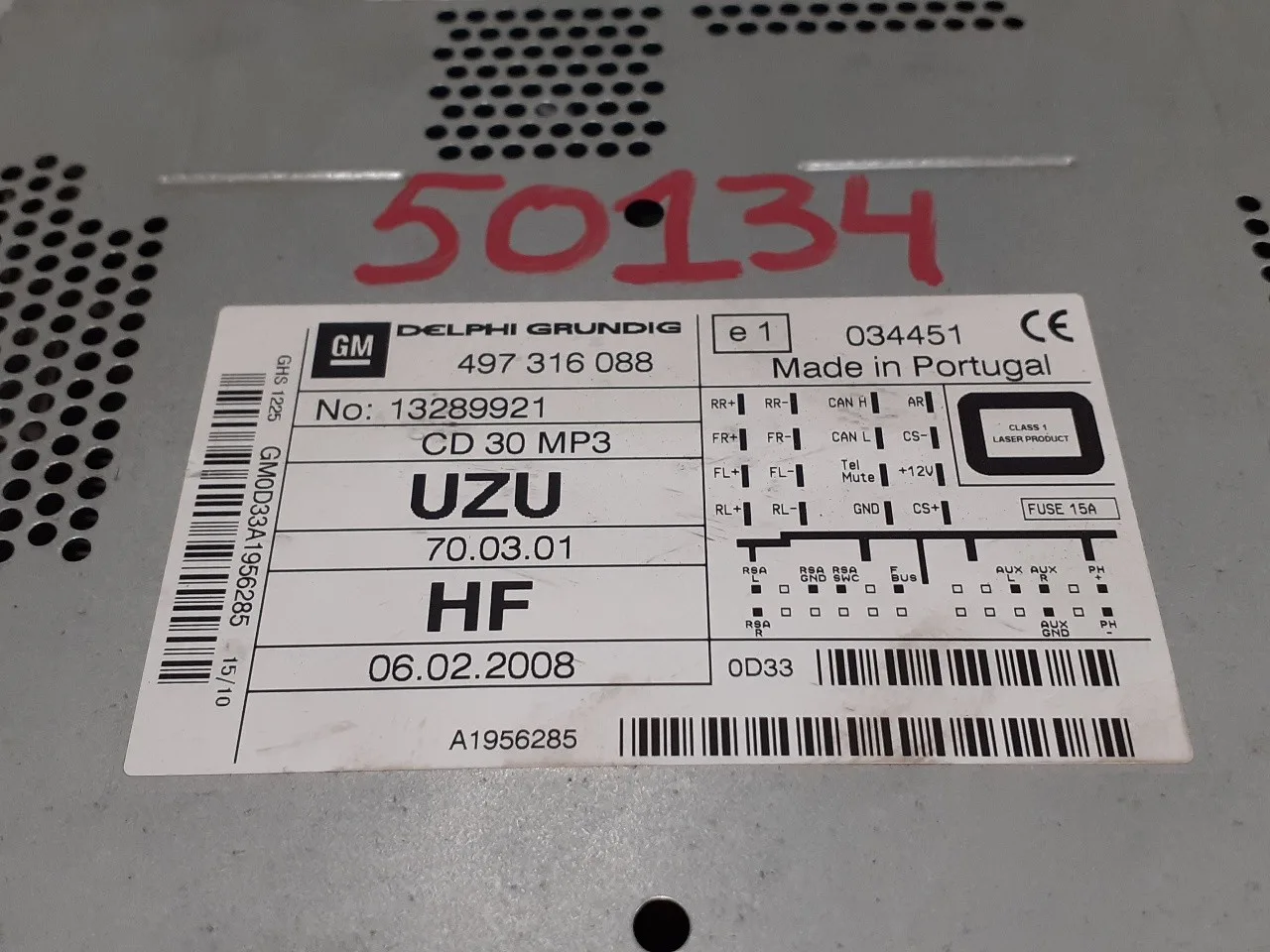 Sistema Audio / Radio Cd para Opel Corsa D
