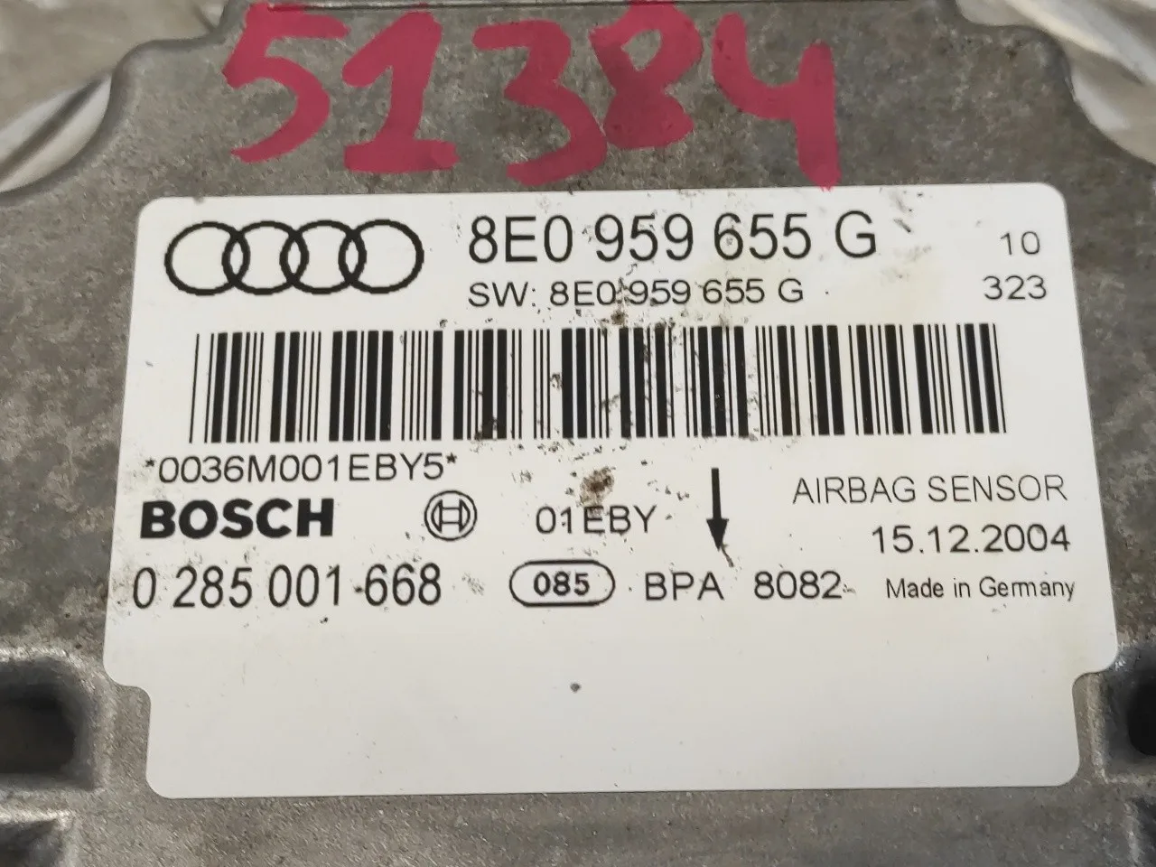 Centralita Airbag para Audi A4 Berlina (8E)