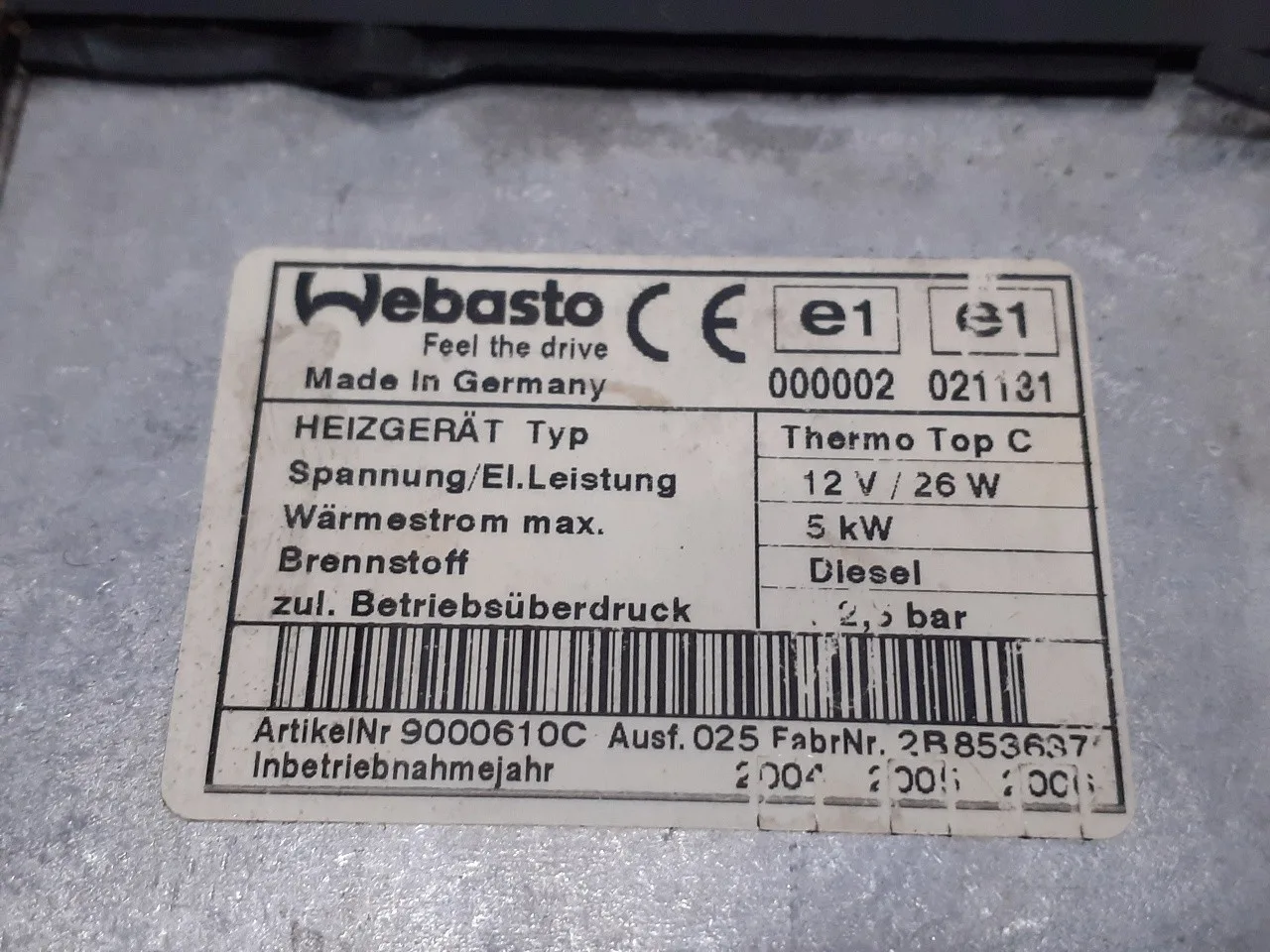 Calefaccion Autonoma para Mazda 6 Monovolumen (Gy)