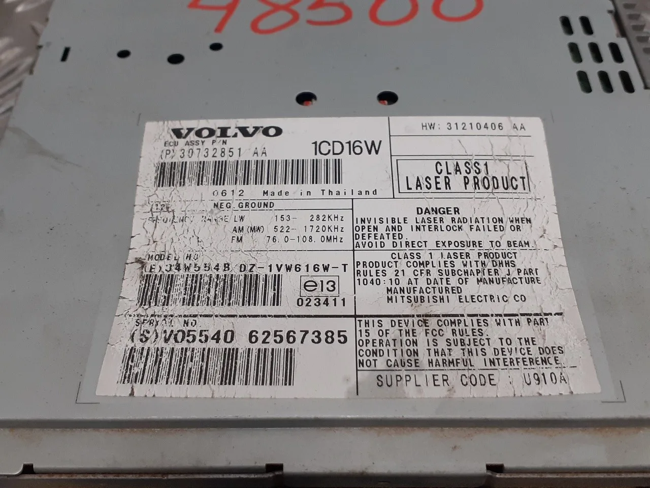 Sistema Audio / Radio Cd para Volvo C30