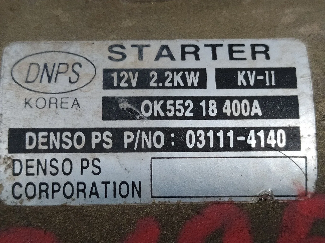 Motor Arranque para Kia Carnival Ii
