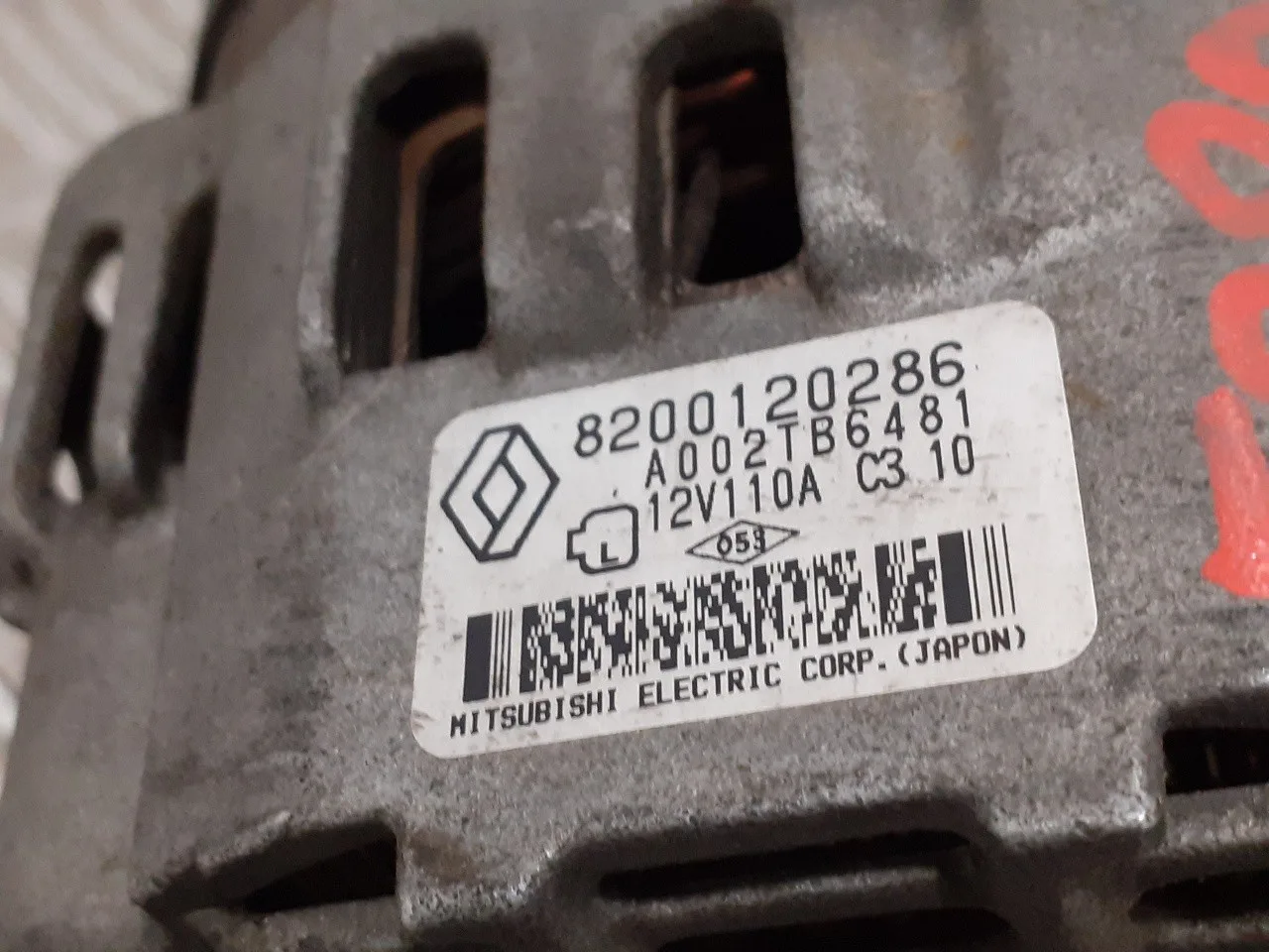 Alternador para Renault Kangoo (F/Kc0)