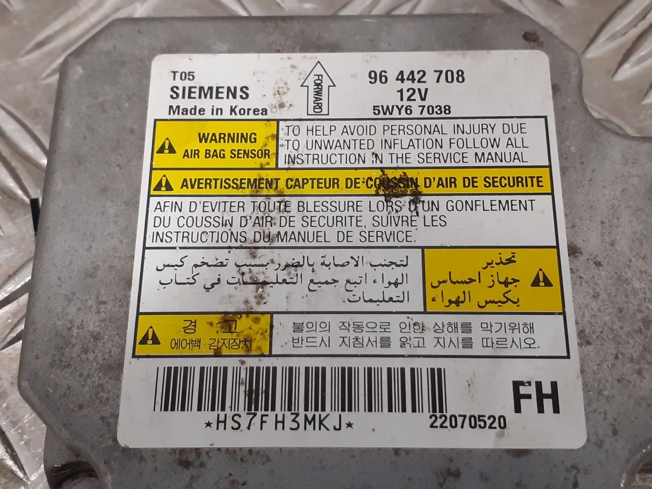 Centralita Airbag para Chevrolet Aveo