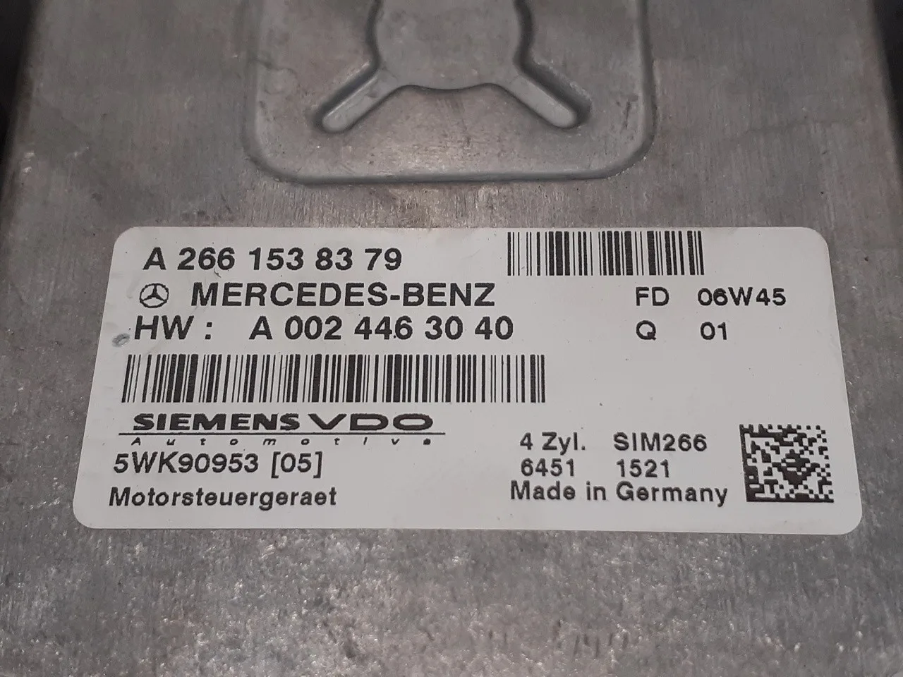 Centralita Motor Uce para Mercedes-Benz Clase B (W245)